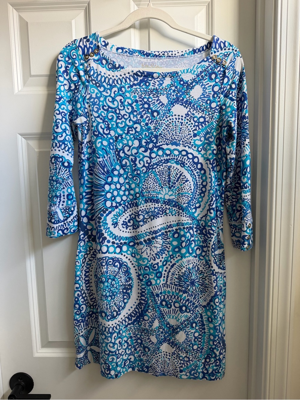 Lilly Pulitzer Blue & White Printed Women’s Shift Dress